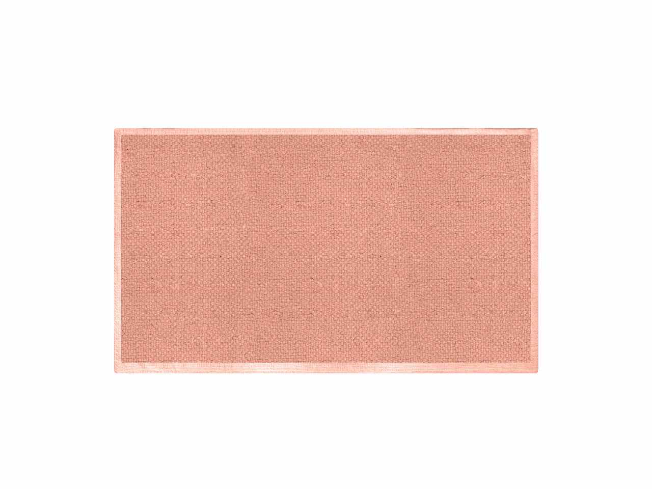 Tappeto bagno con trama semplice rosa antico  100% cotone cm50x90