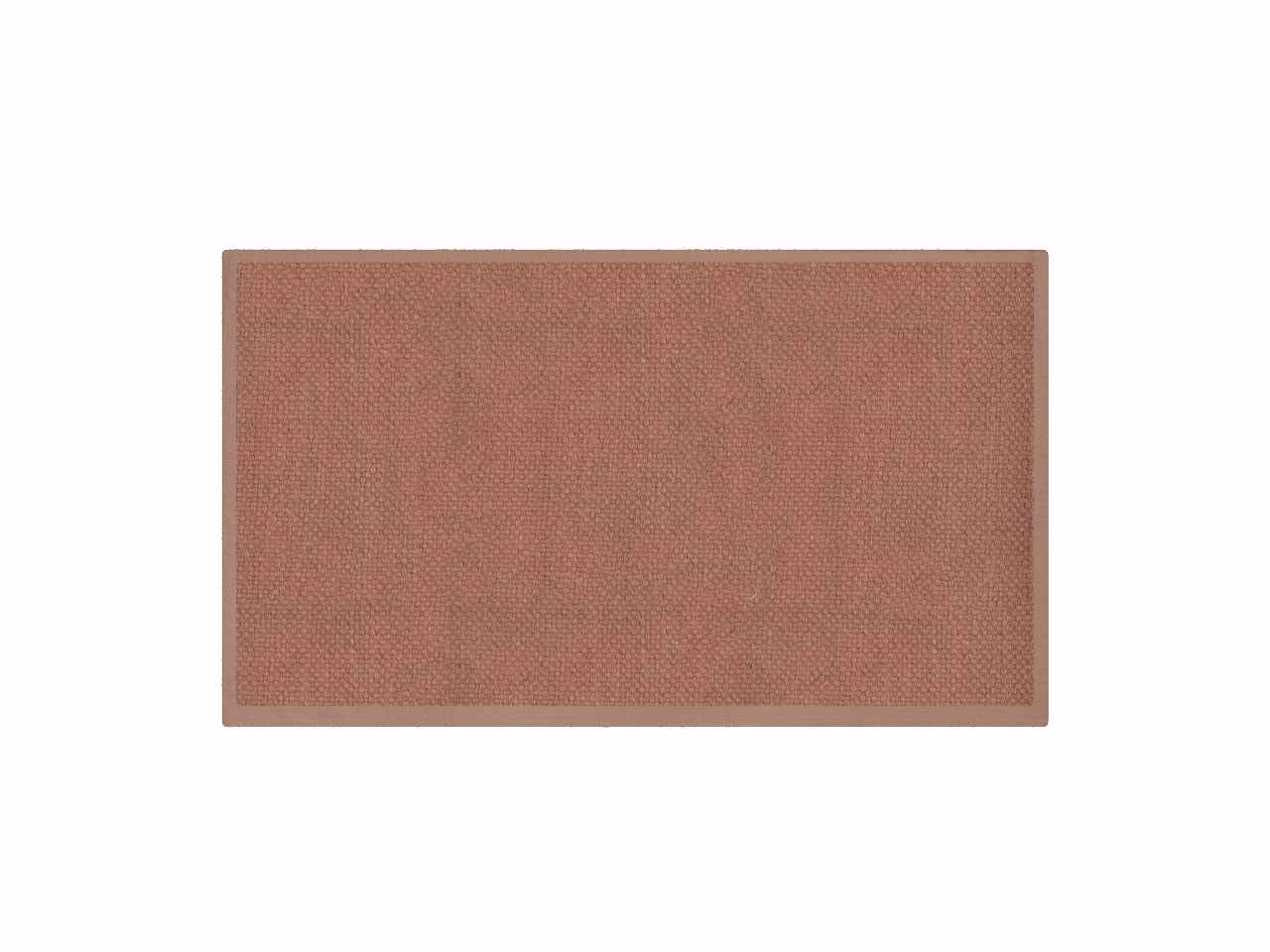 Tappeto bagno con trama semplice marrone 100 % cotone cm50x90