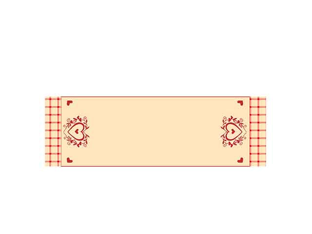 Red heart runner 45x150 0815240000