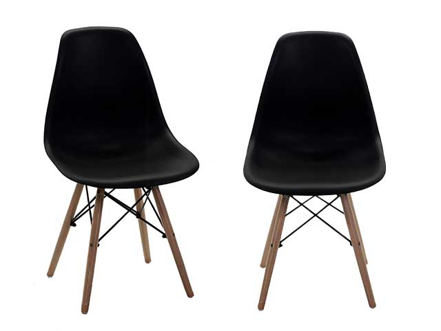 Sedia resina+legno nera 2805760000