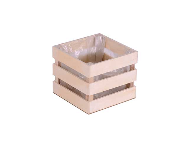 Cassetta legno nat.c/nylon 16x16x12 503