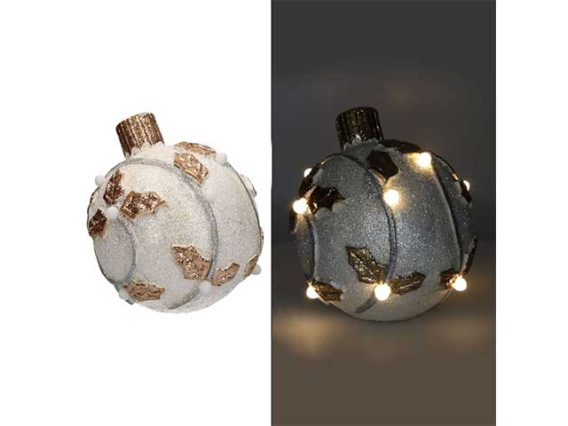 sfera bianca d.25cm c/led 25x30 6139670000