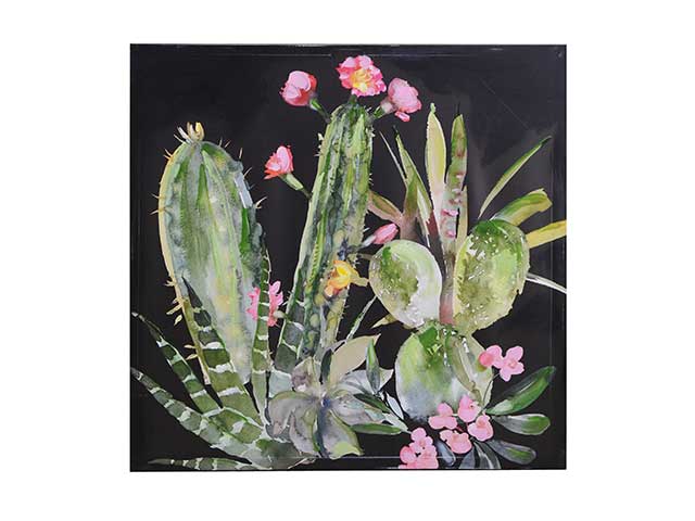 Quadro cactus nero 80x80x3cm 4615680000