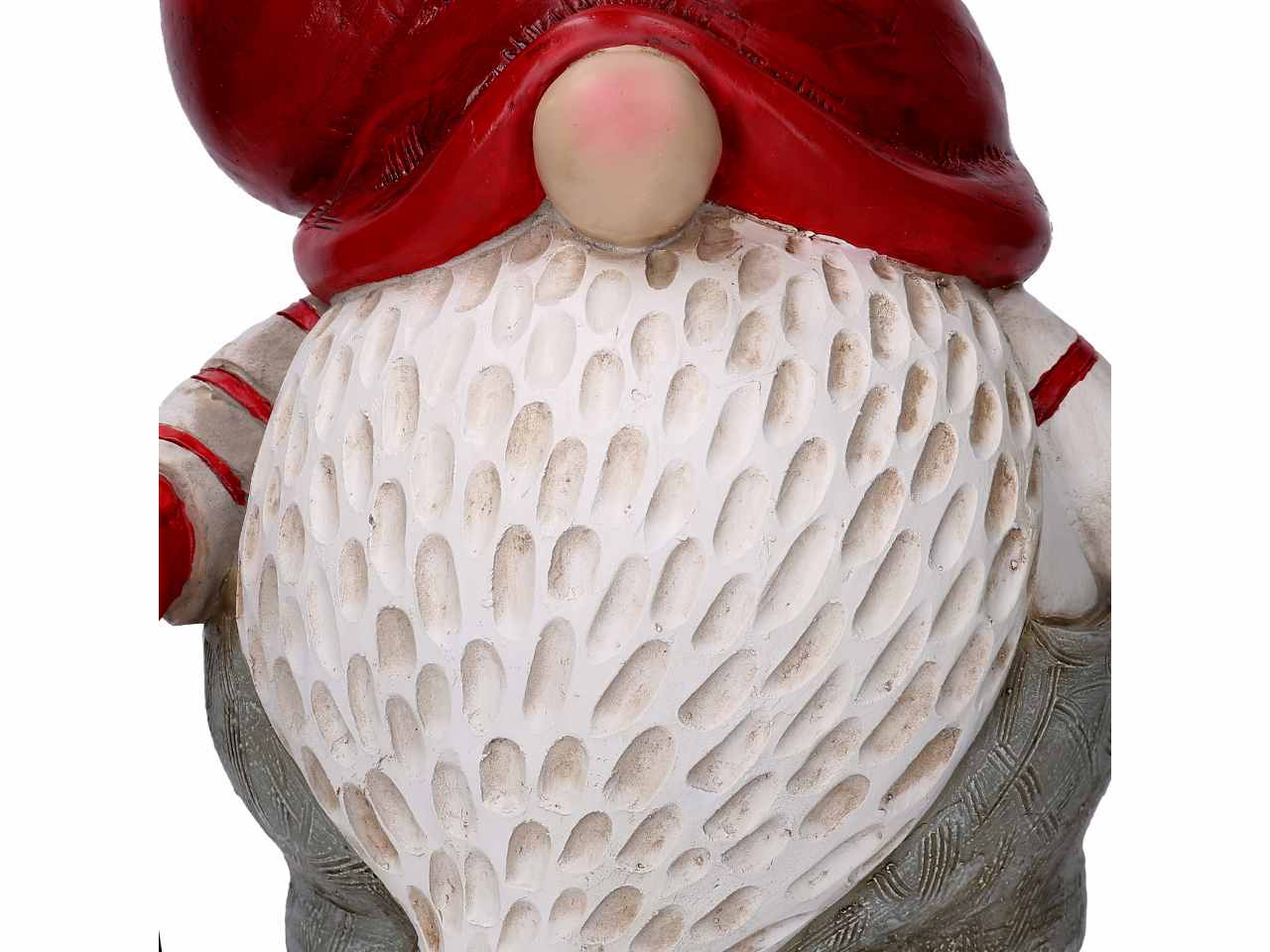 Gnomo resina con lanterna rosso cm38x20x40