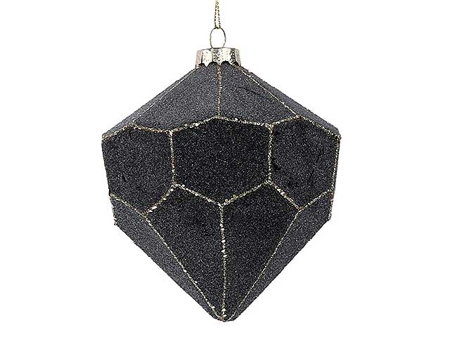 Sfera vetro 9,4xh11cm nero/oro 6175770000