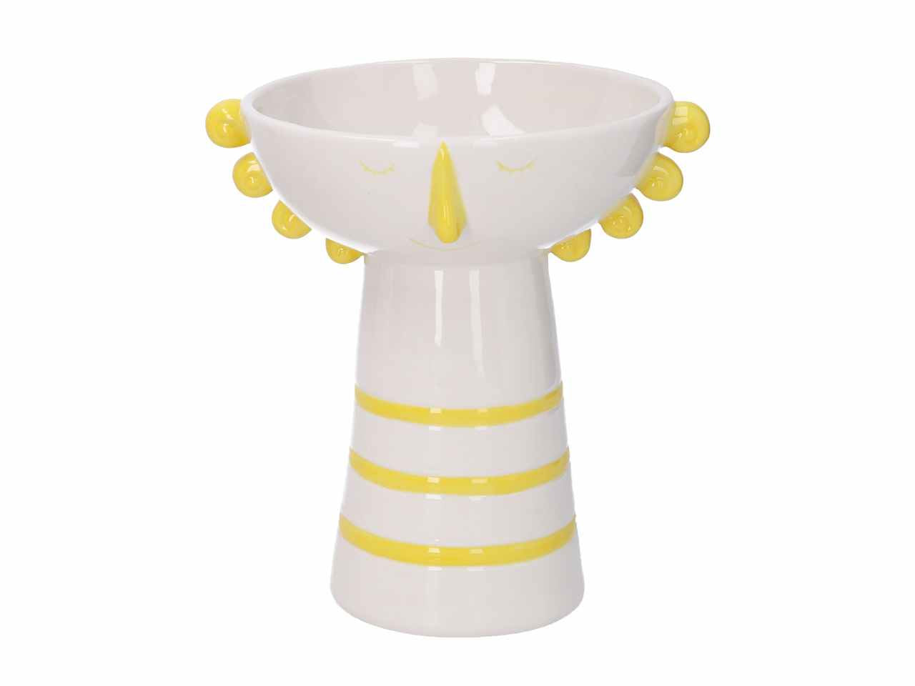 porta vaso ceramica viso giallo h23cm 5864500000