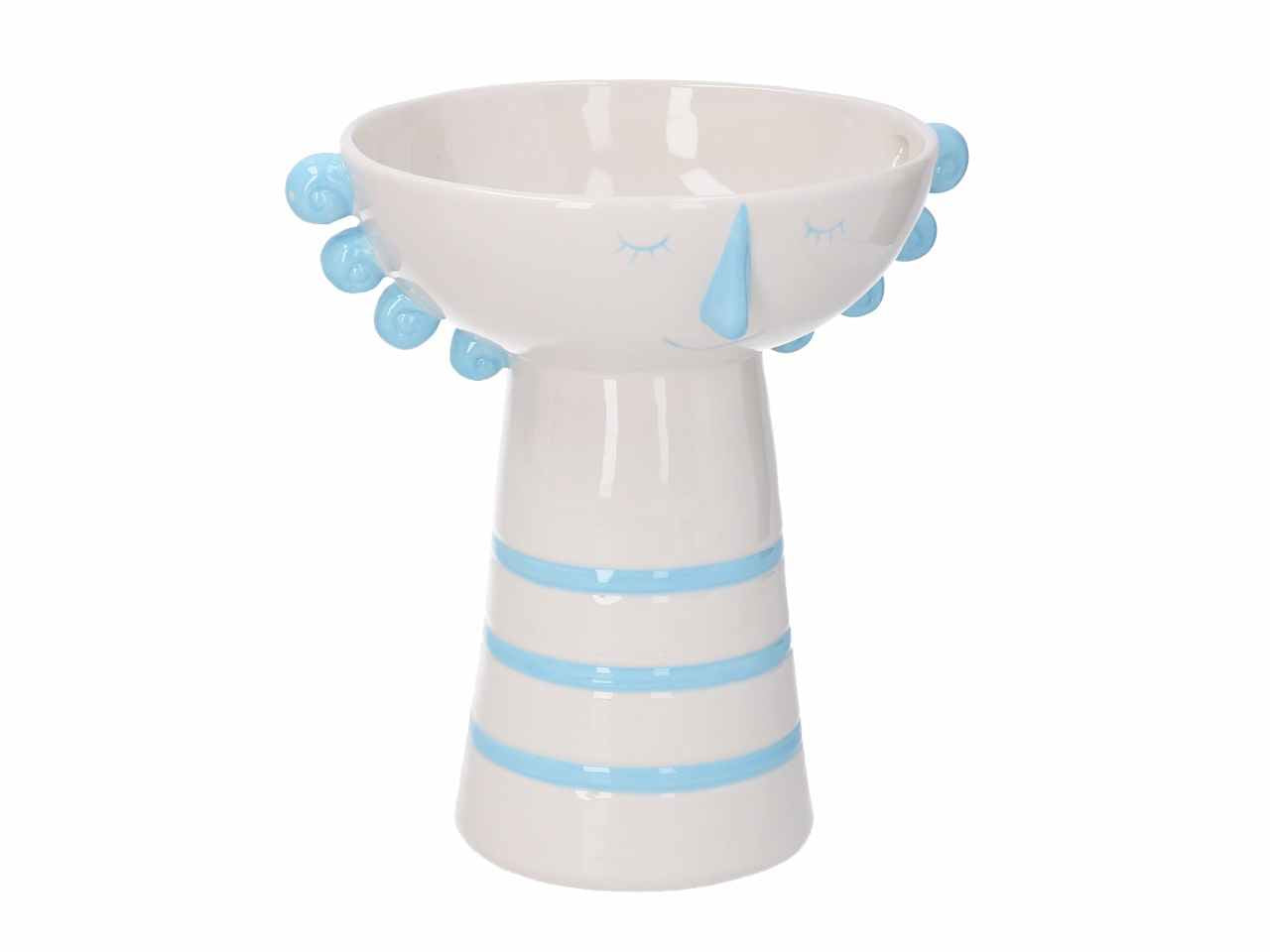 porta vaso ceramica viso azzurro h23cm5864520000