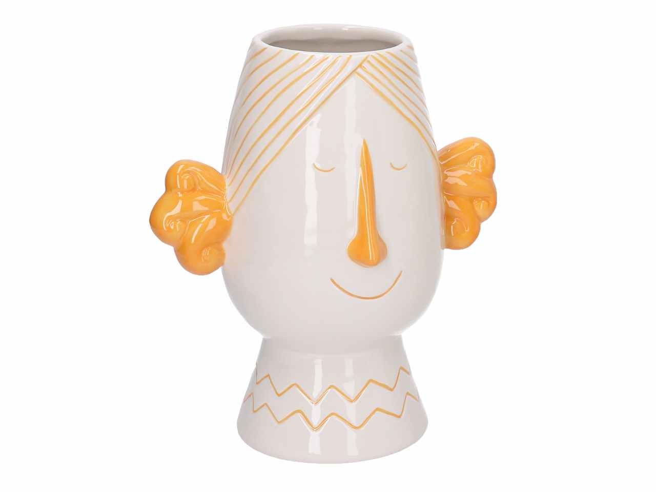 porta vaso ceramica viso aranc.h23cm5864530000