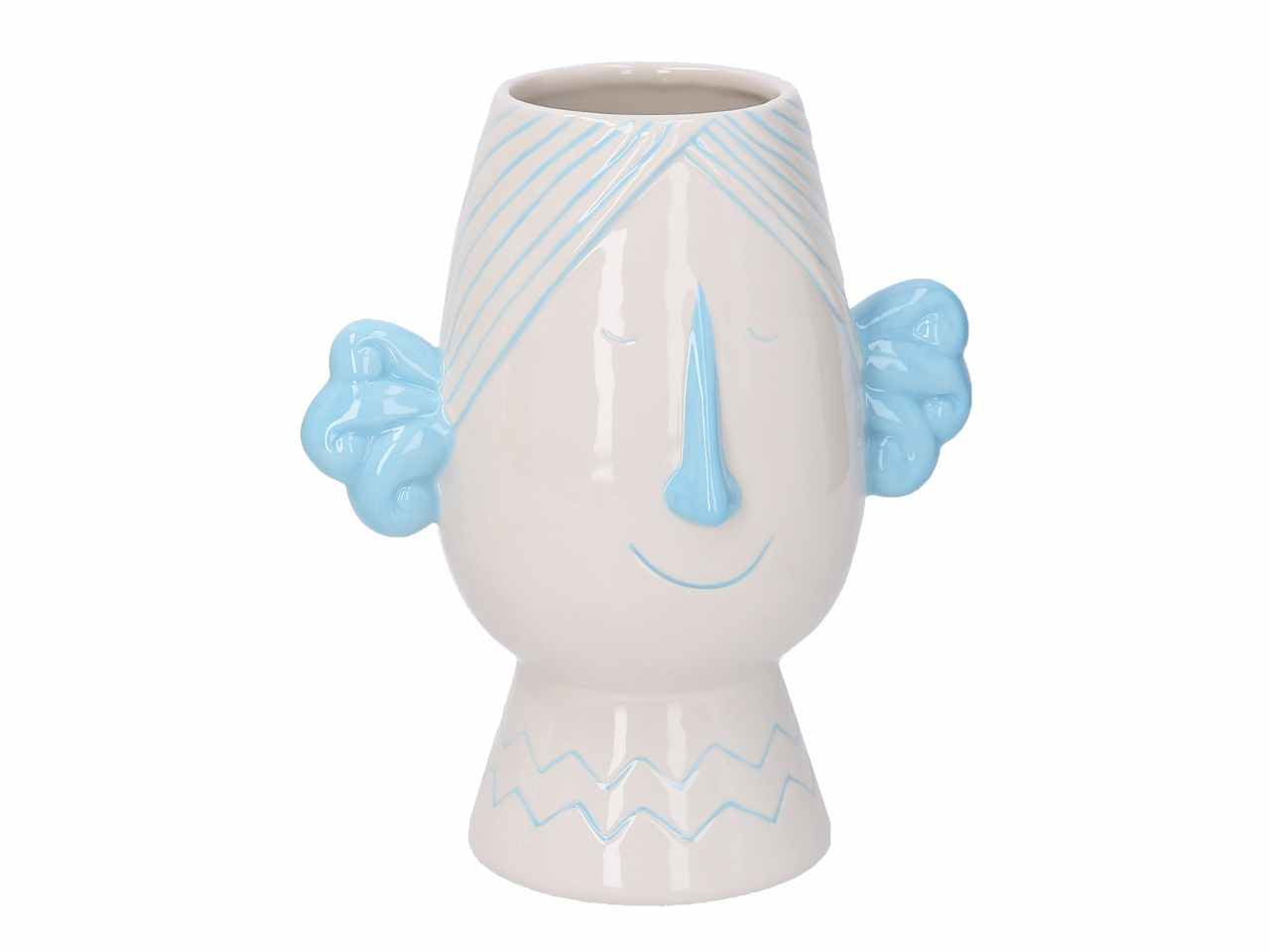 porta vaso ceramica viso aranc.h20cm 5864570000