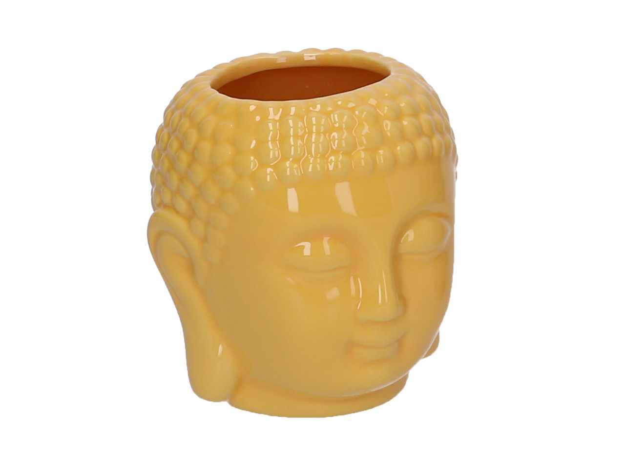 porta vaso ceramica buddha giallo h10,8cm5864680000