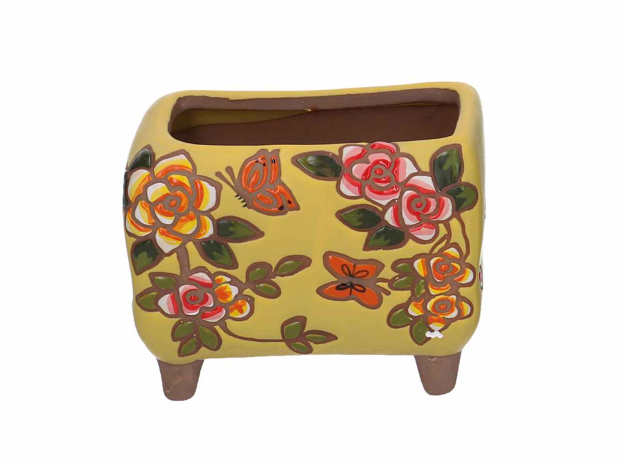 P.vaso cer.giallo/azz.h10,5cm5865970000