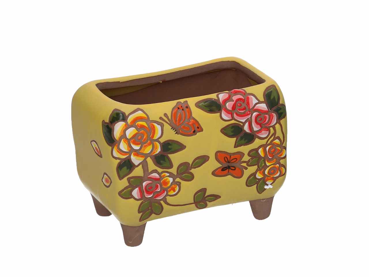 P.vaso cer.giallo/azz.h10,5cm5865970000