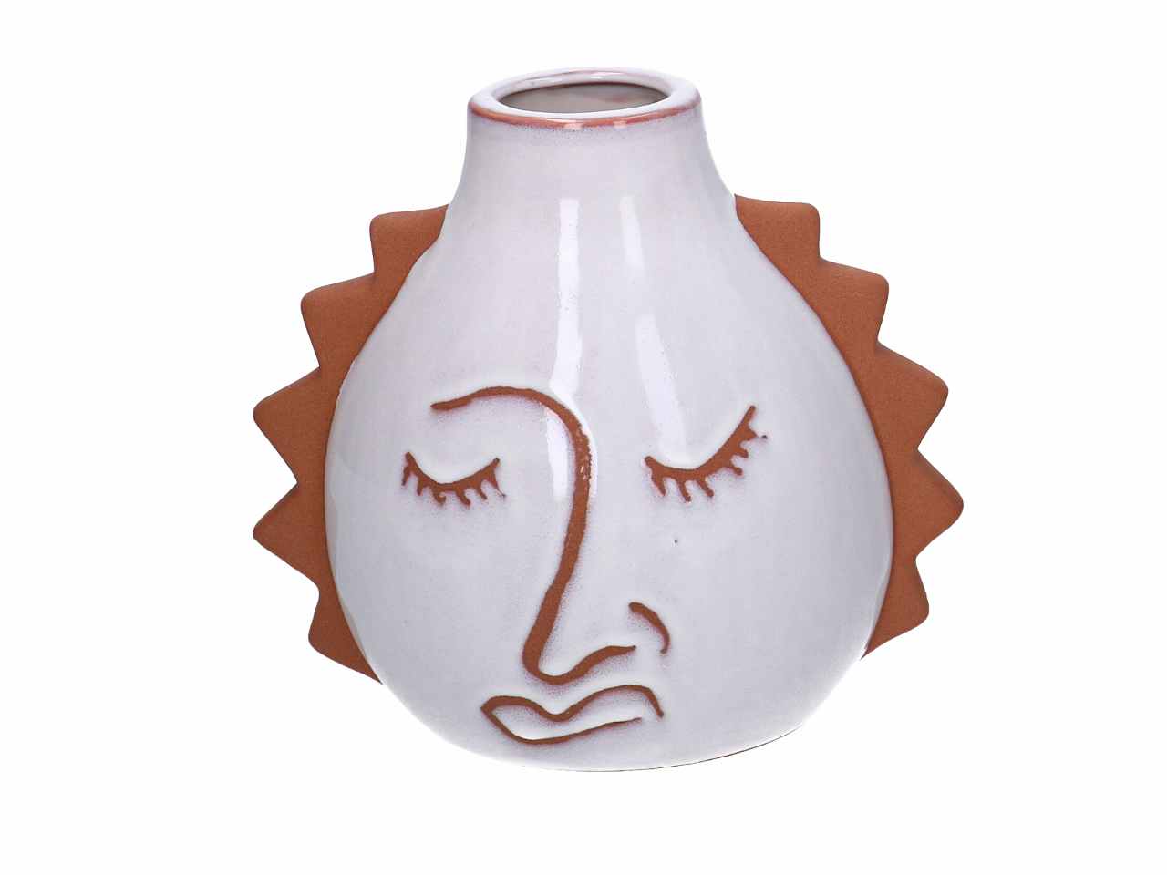 vaso ceramica viso bianco/mar.h19 5866050000