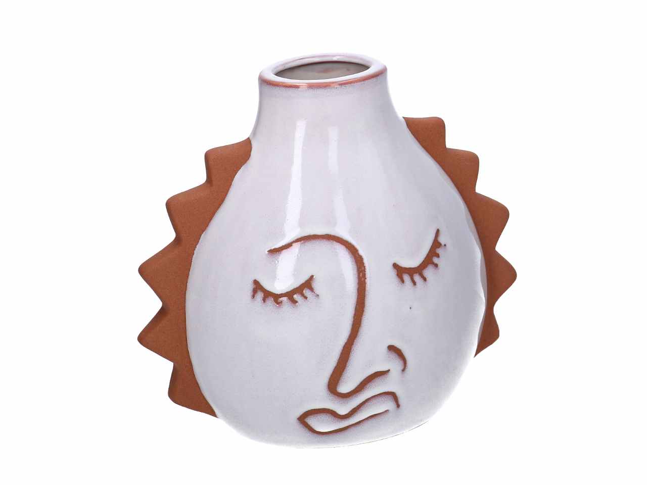 vaso ceramica viso bianco/mar.h19 5866050000