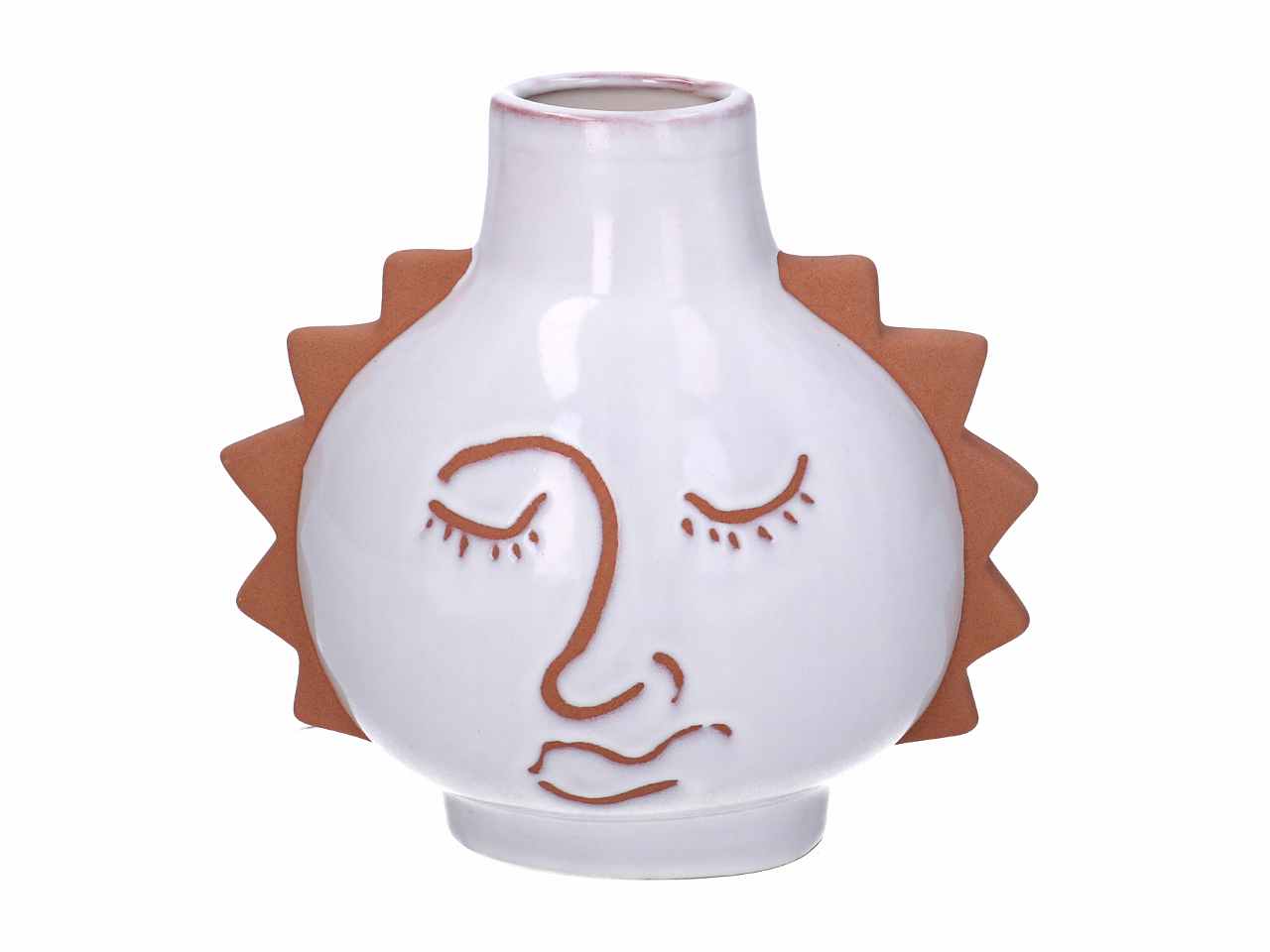 vaso ceramica viso bianco/mar.h21,5 5866060000