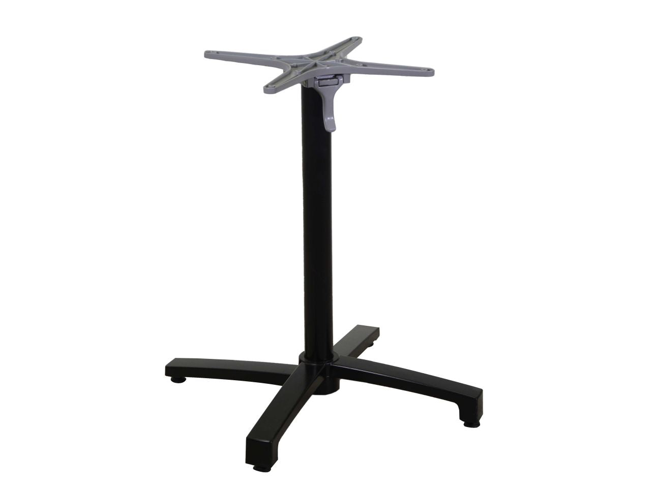 Base tavolo in alluminio nero ribaltabile 52x52xh.72cm