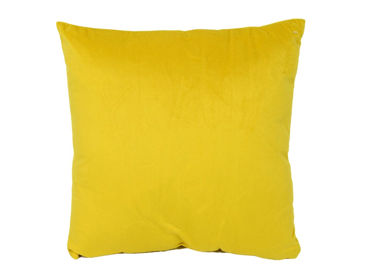 Cuscino in velluto colore giallo quadro cm40x40h10