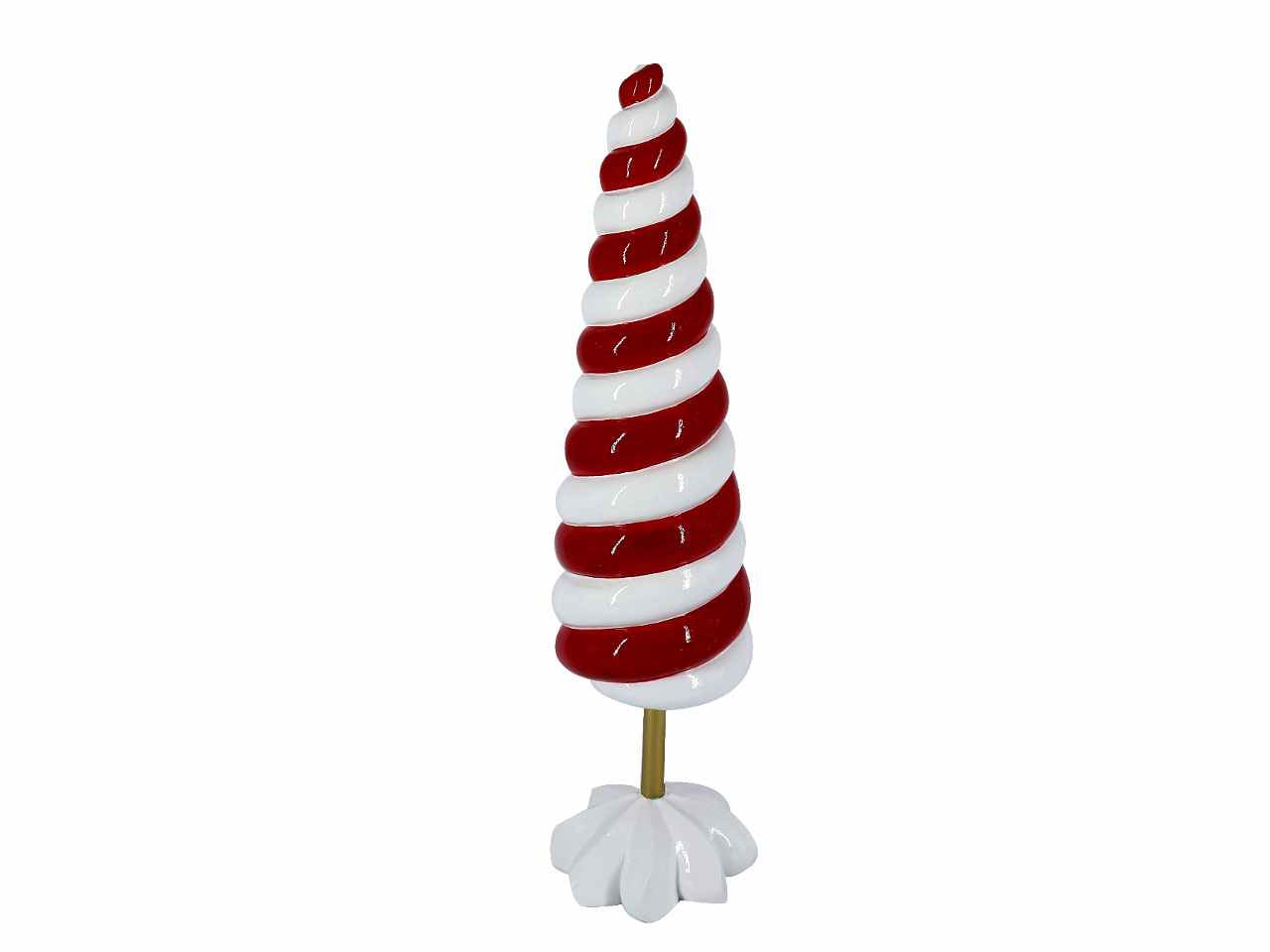 Albero resina bianco rosso cm d.11,5 h42,3