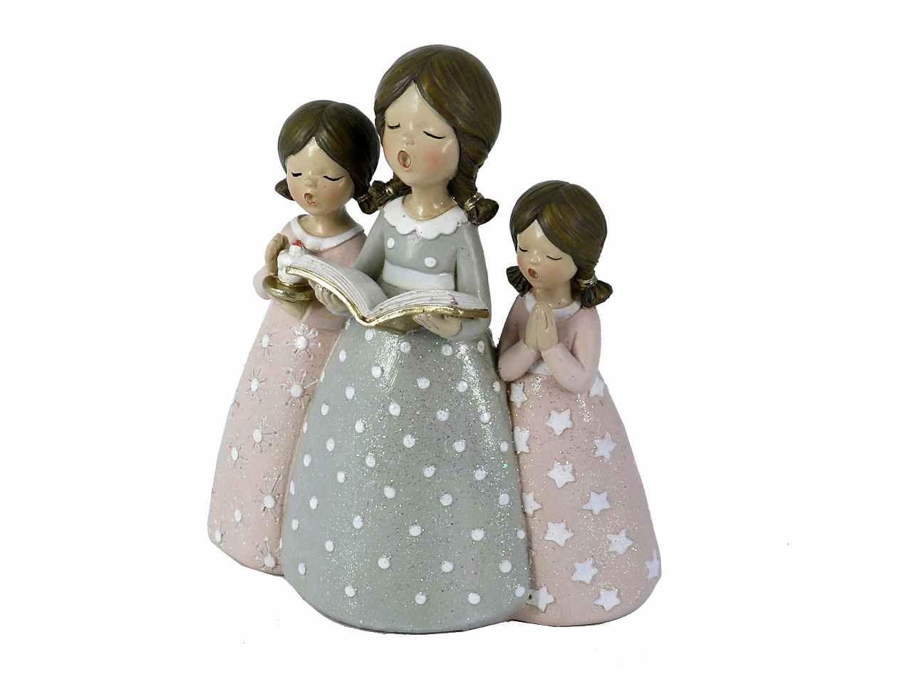 Statua resina rosa cm14,5x7x16,5