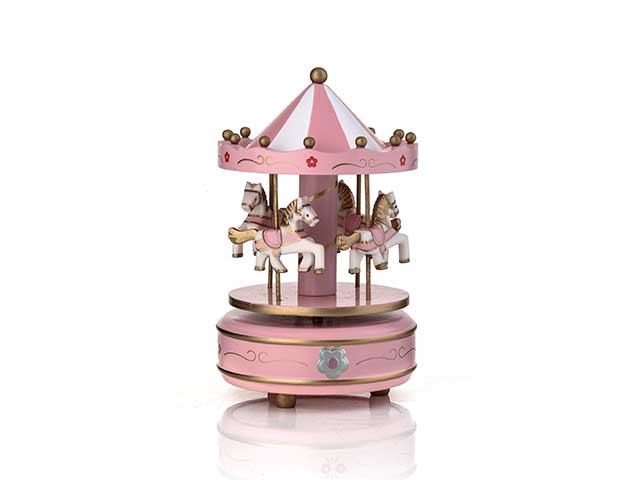 Giostrina cavalli 18cm rosa ae0420/r