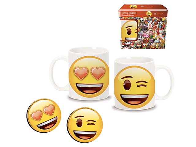 gift home tazza+2 magneti emoji