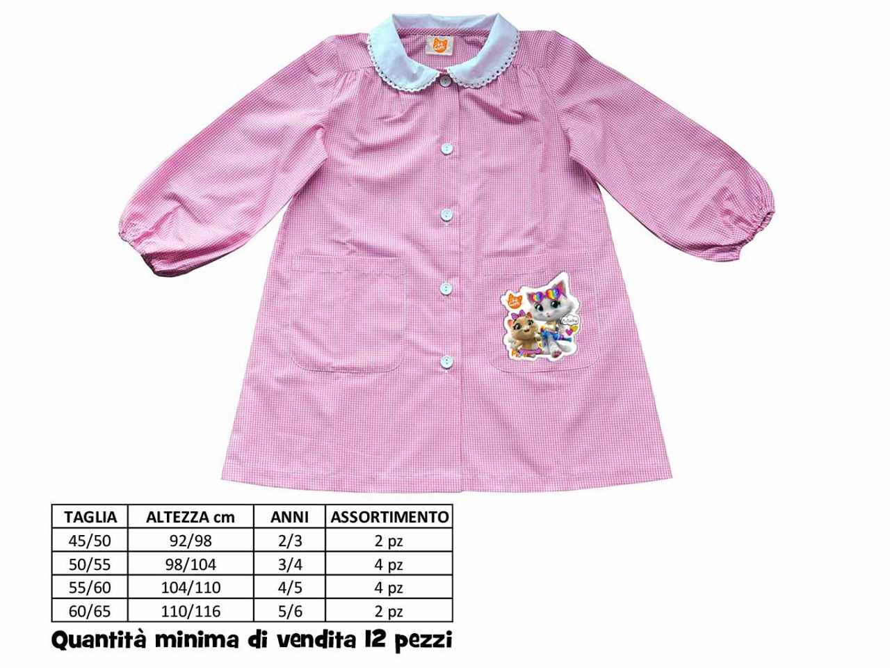 grembiule asilo 44 gatti