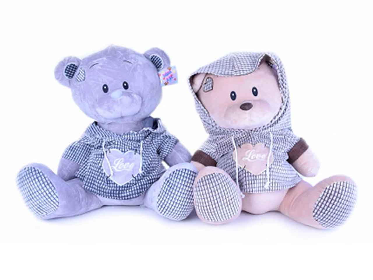 peluche orso c/maglietta 60cm