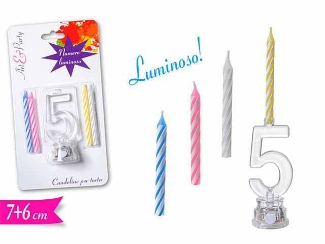 Candelina numerale "5" 565065