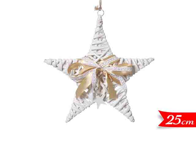 pendente natalizio stella con fiocco