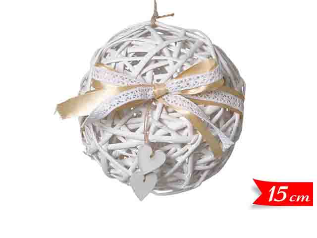 pendente natalizio palla con fiocco