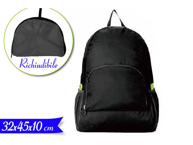 Zaino scuola richiudibile nero
