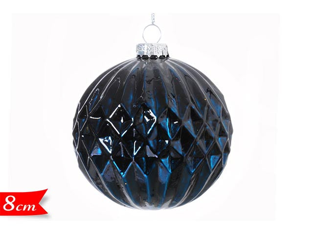 sfera vetro 8cm blu 590061