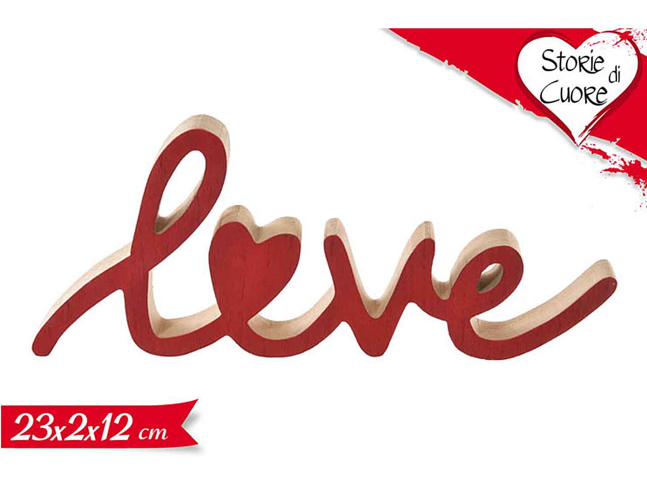 Scritta decorativa love 23x2x12cm