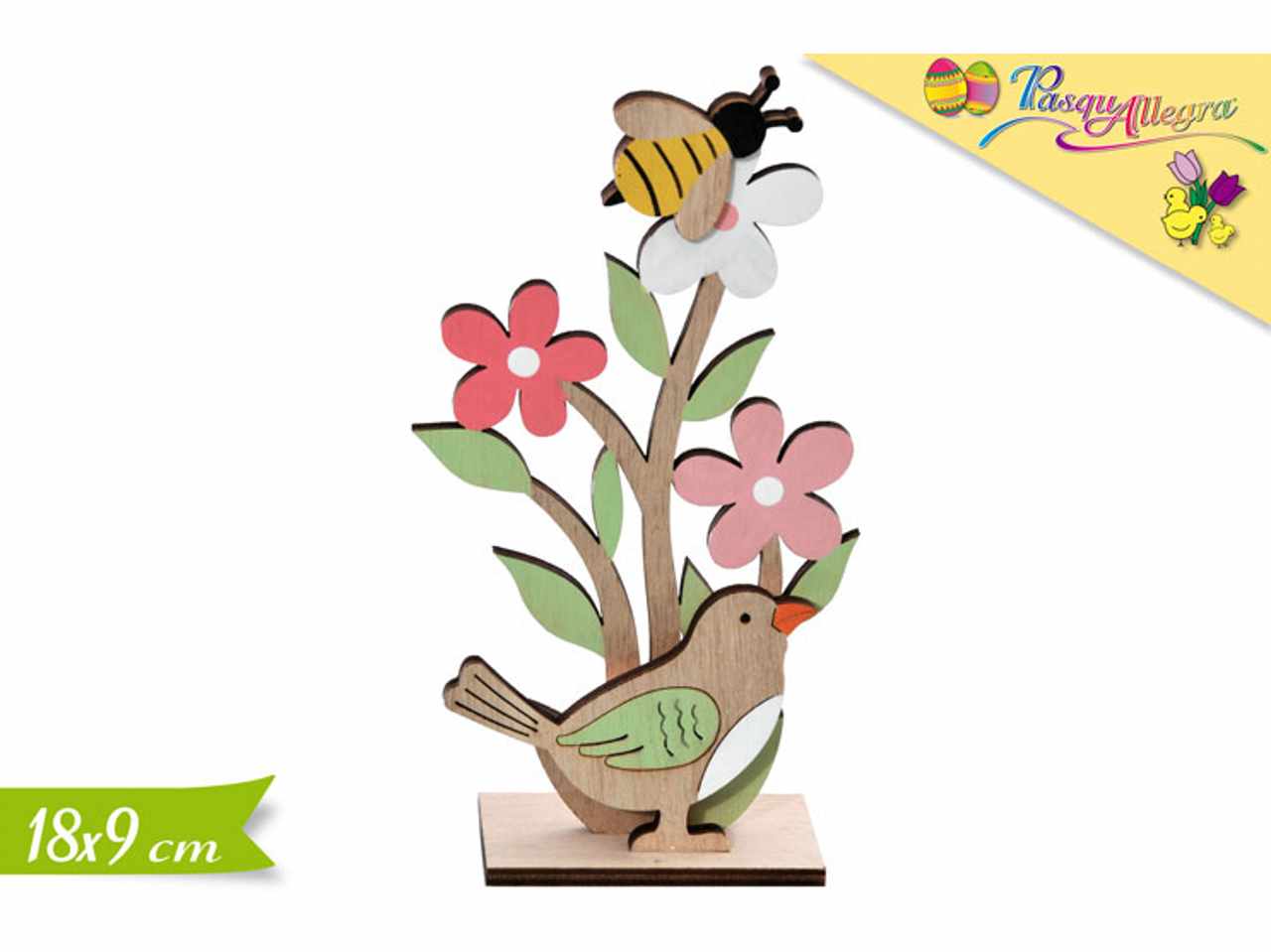 DECORAZIONE CON FIORI 18X9CM
