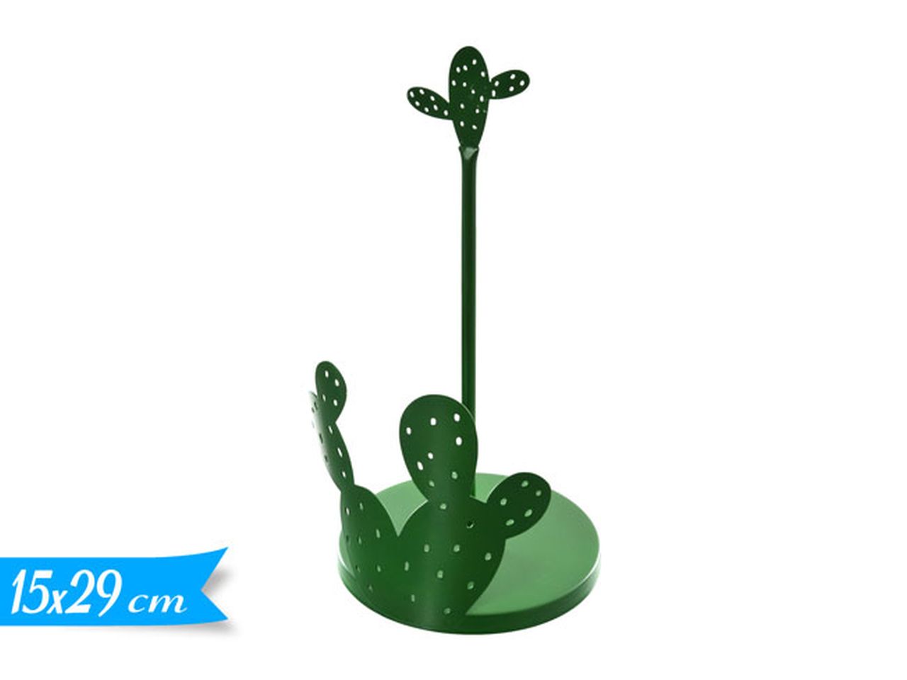 Linea cactus porta rotolo in metallo 15x29cm