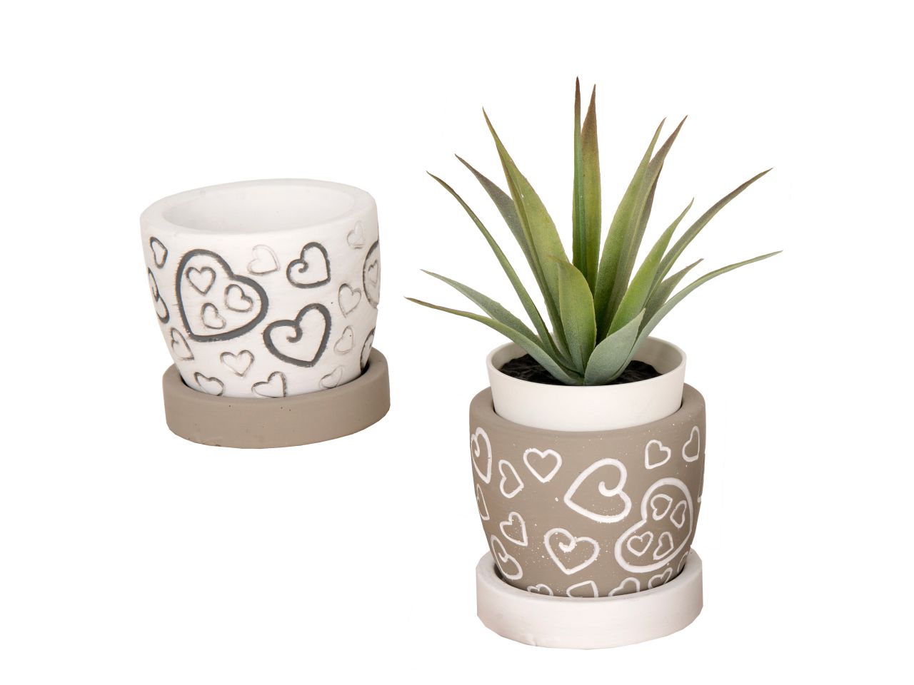 Love porta pianta h.7cm - set da 2