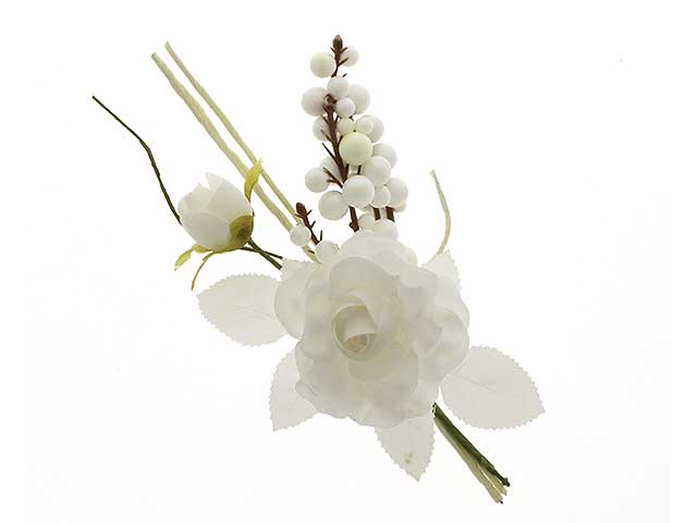 Febe ramo ricco 20cm 6pz bianco b0658bian