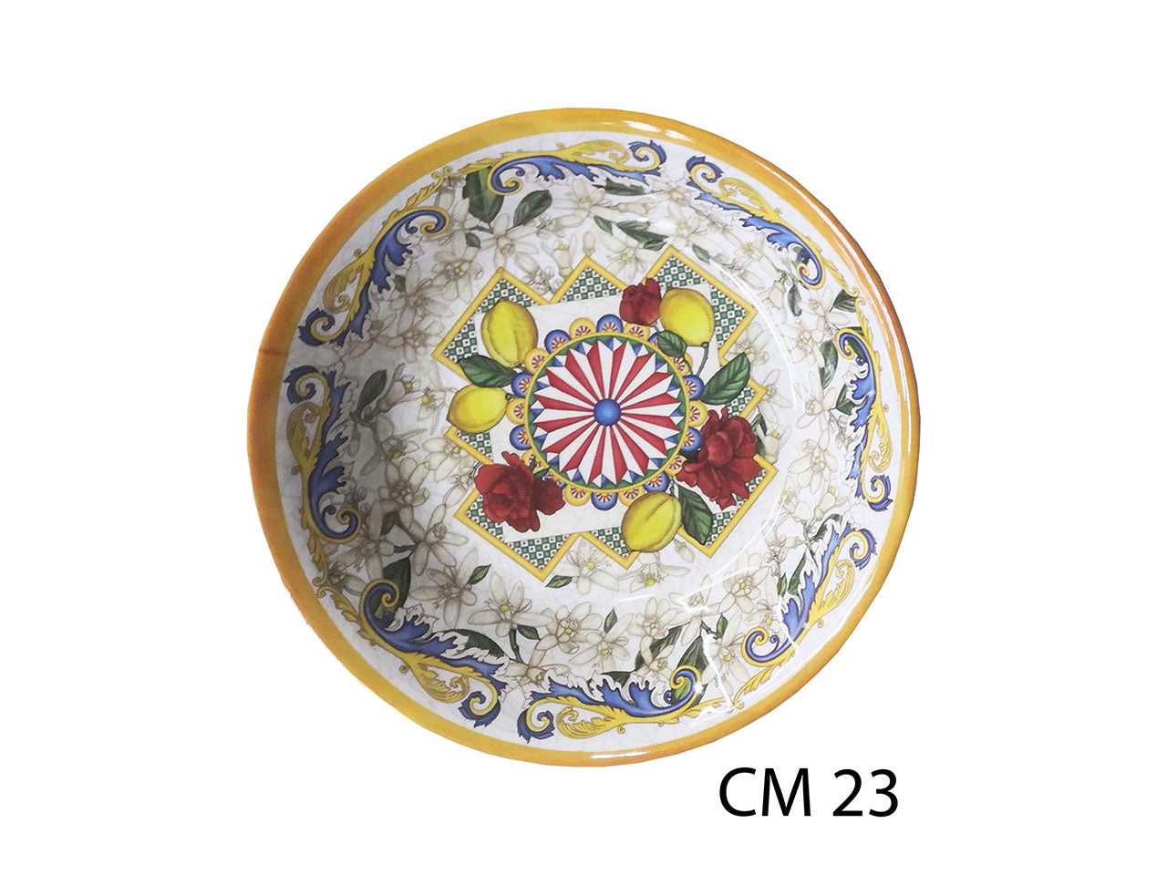 Carretto siciliano piatto fondo 23cm me-1645-2370