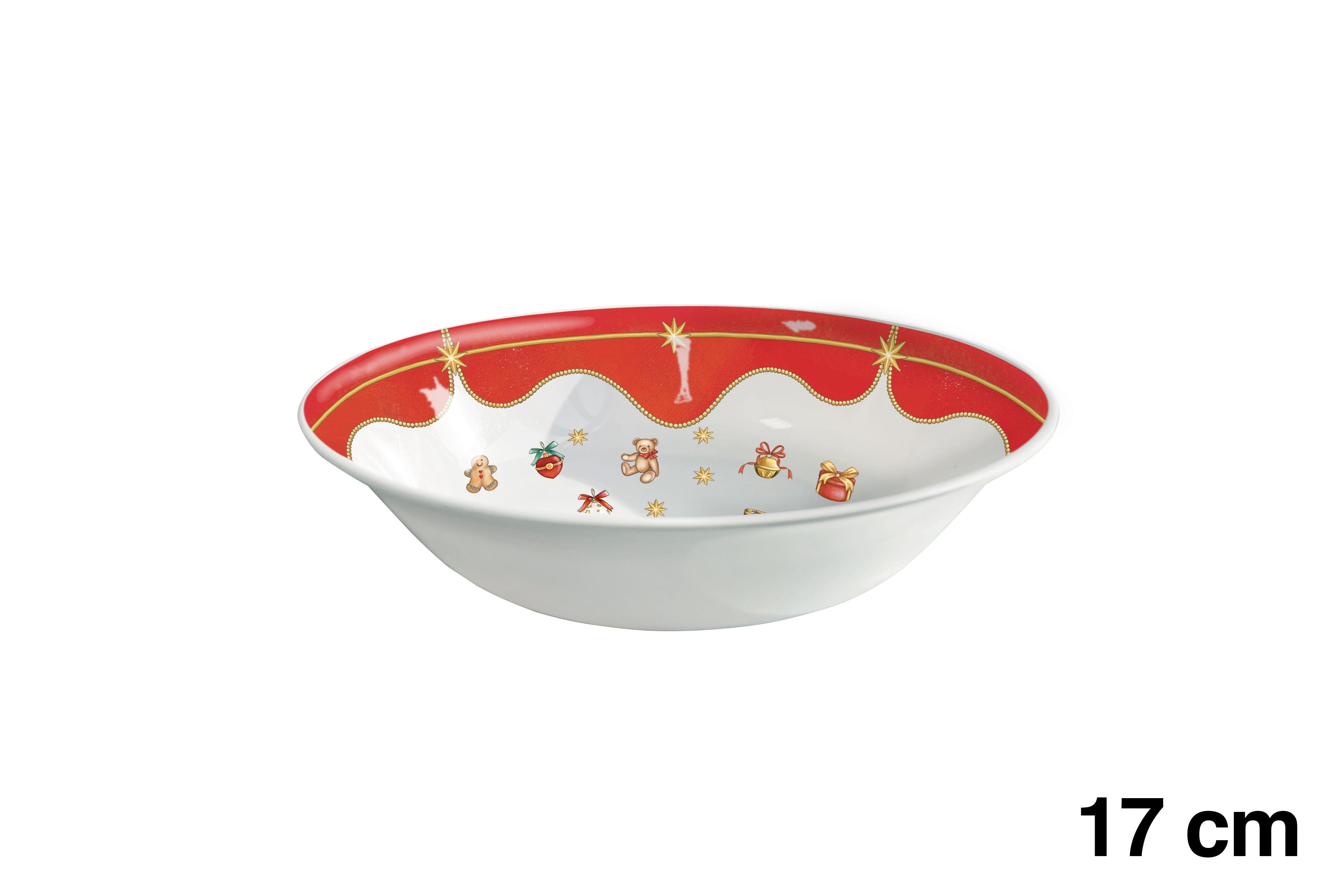Lavafrutta natalizio vintage in melamina misura 17cm