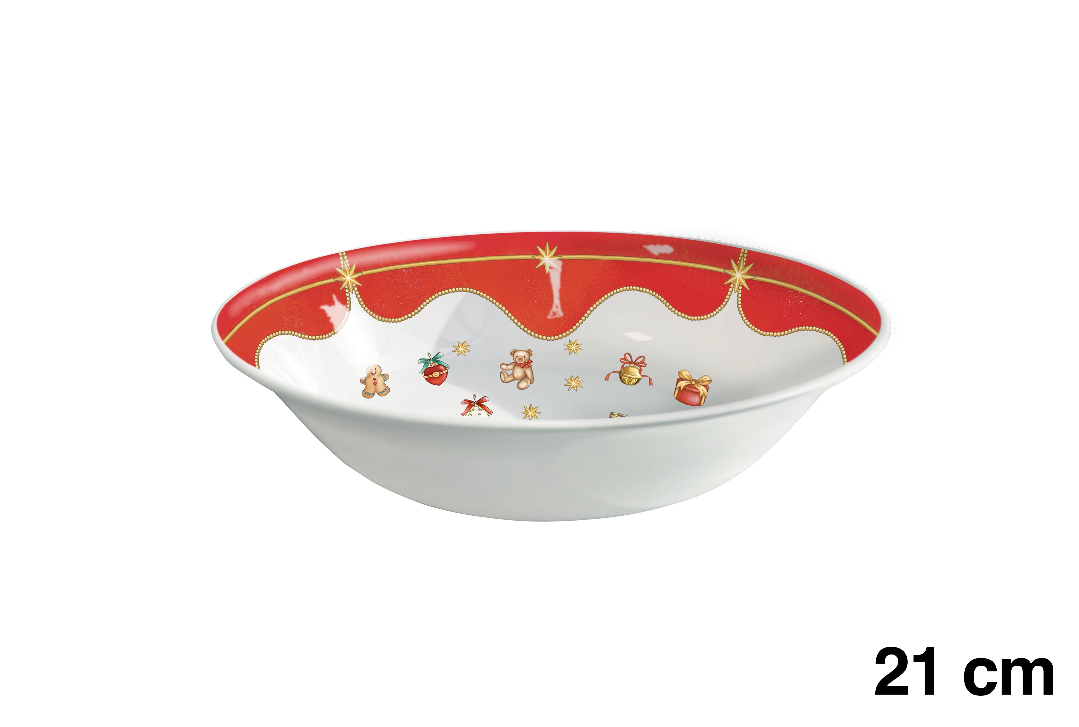 Lavafrutta natalizio vintage in melamina misura 21cm