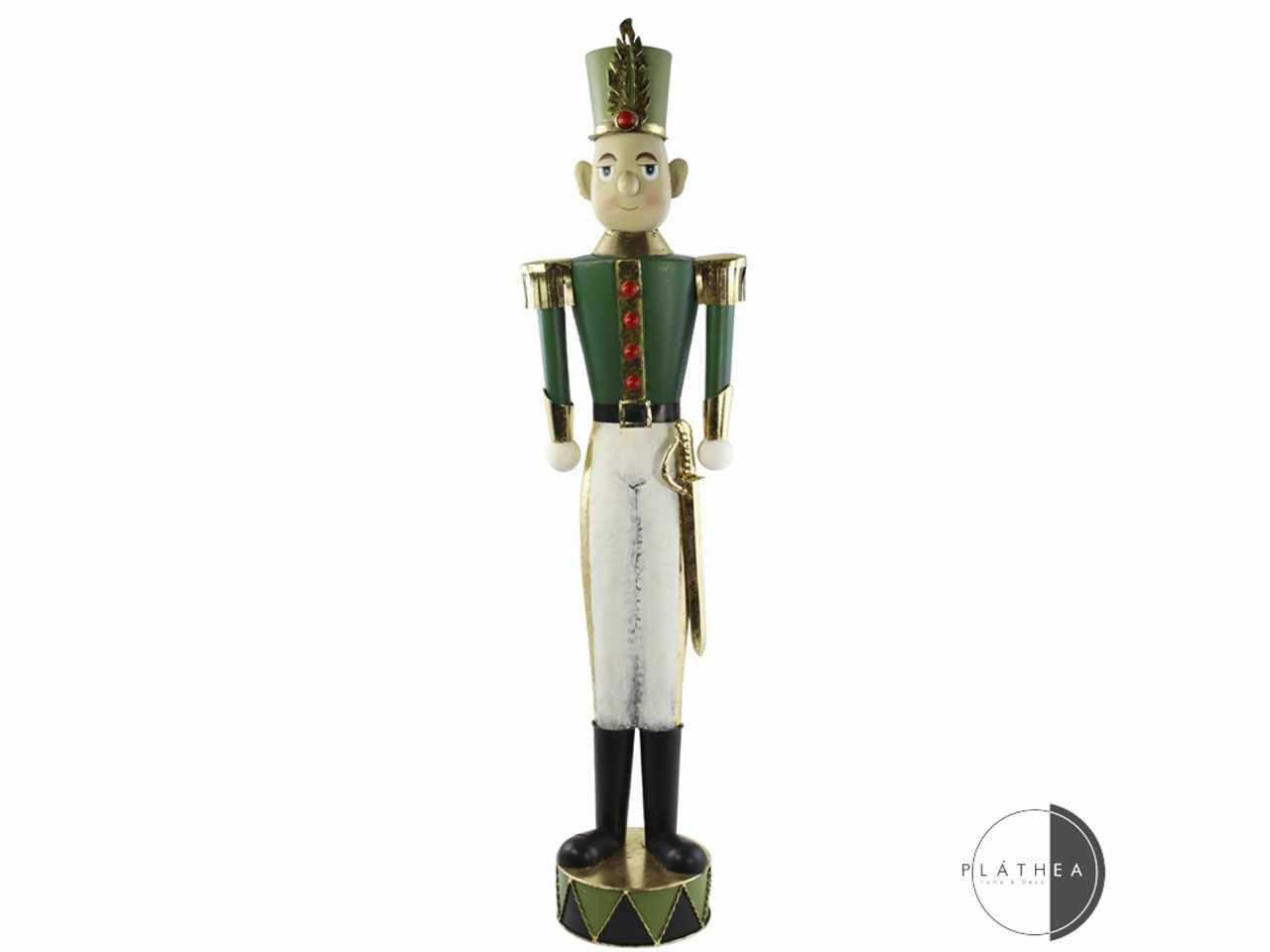 Soldato verde/bianco h.200cm in metallo