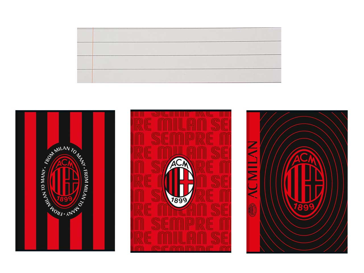 Quaderno milan maxi a4 80gr fogli 80 rigatura C - la confezione comprende 10 quaderni - assortiti