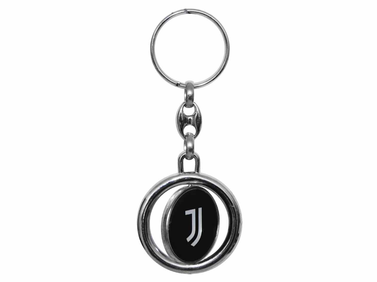 Portachiavi in metallo girevole juventus