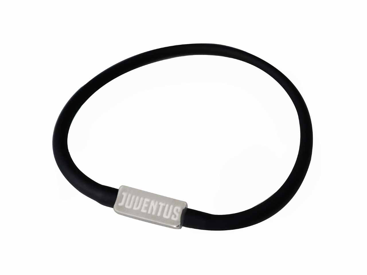bracciale in silicone con piastrina juventus