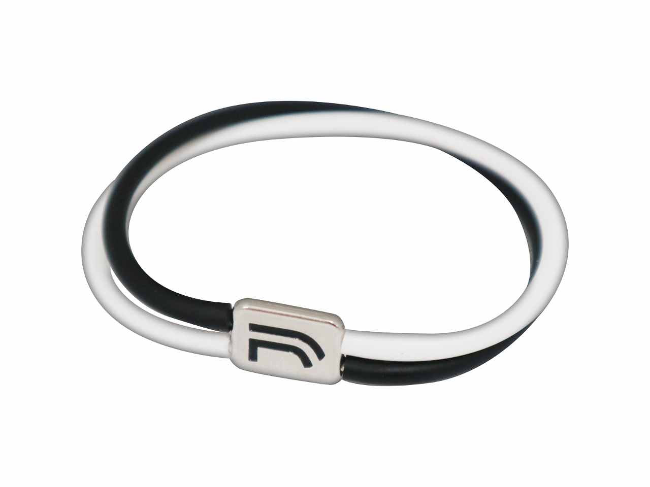 bracciale in silicone doppio filo incrociato juventus
