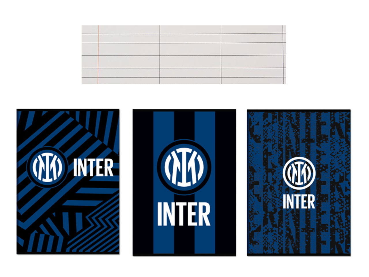 Quaderno maxi Inter formato a4 rigatura A 80gr fogli 80 - la confezione comprende 10 quaderni - assortiti