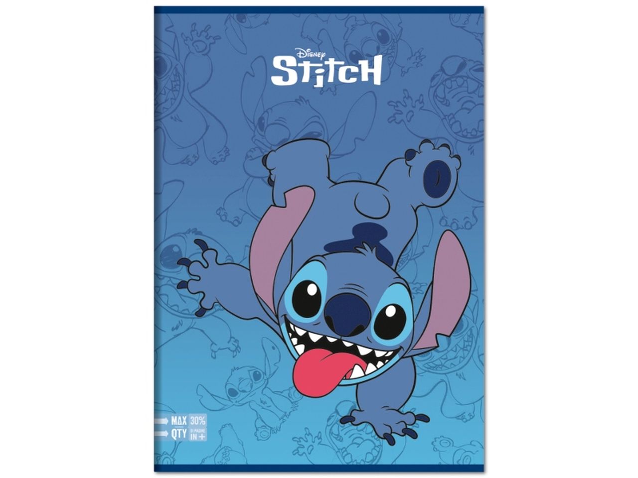 Quaderno a4 maxi rigatura q 100gr 96 pagine piu' copertina di lilo & stitch - assortiti