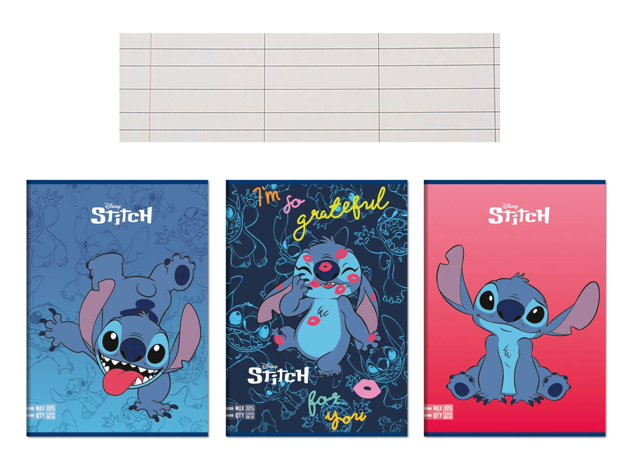 Quaderno maxi di lilo & stitch A4 rigatura A pagine 96 piu' copertina - la confezione comprende 10 quaderni - assortiti
