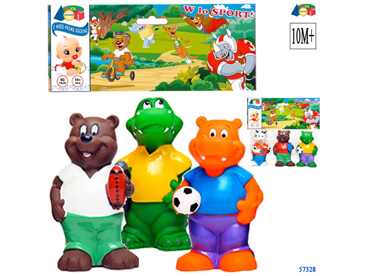 Busta animali sportivi w lo sport