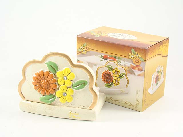L.girasoli porta bicchieri 18x16x9cm 12034f